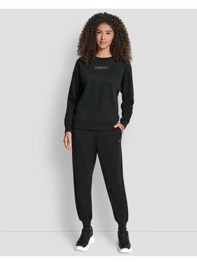DKNY Black Track Joggers — Sleek Everyday Athleisure